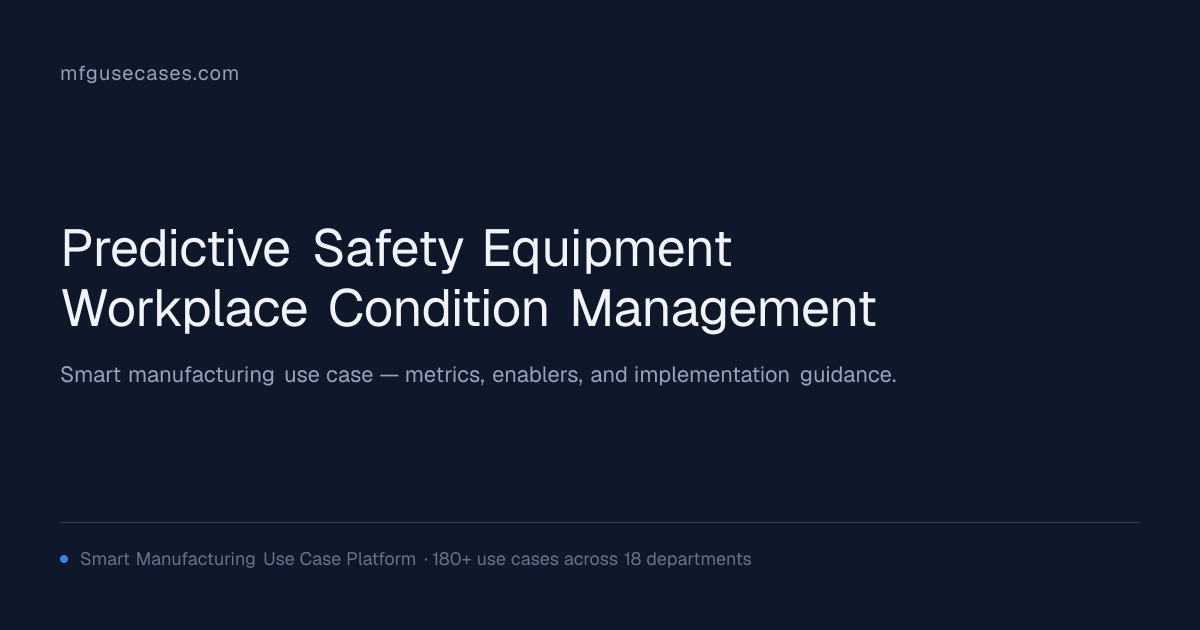 Predictive Safety Equipment & Workplace Condition Management ...