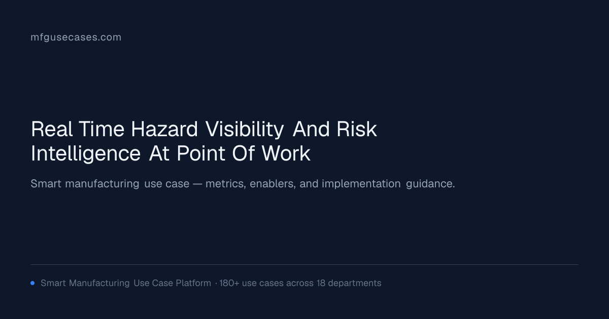 Real-Time Hazard Visibility and Risk Intelligence at Point of Work ...