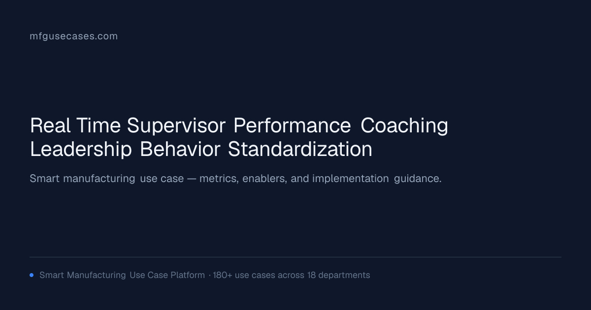 Real-Time Supervisor Performance Coaching & Leadership Behavior ...